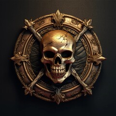pirate skull medallion