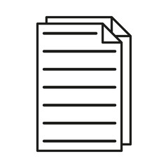 Document on white background. File copy icon for web and application. Vector illustration. stock image.