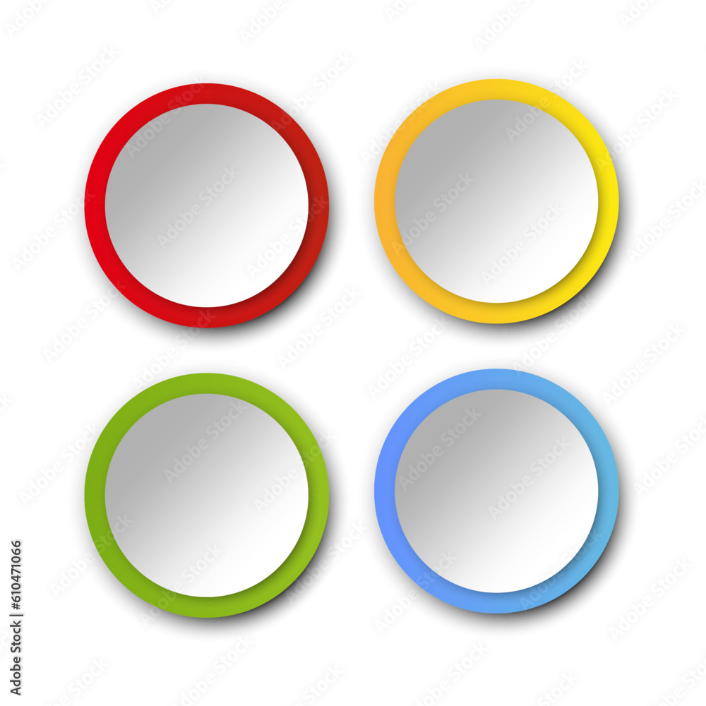 Poster start and stop button, red button, yellow button, green button. vector illustration. stock image.