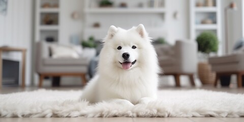 Portrait cute dog AI Generative