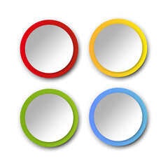 start and stop button, red button, yellow button, green button. Vector illustration. stock image.