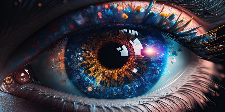 Seeing the multiverse of my future in your eyes majestic beautiful. Generative AI AIG15.