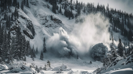 avalanche climate change - obrazy, fototapety, plakaty
