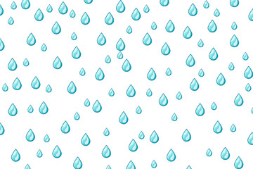 Cartoon raining isolated on white background