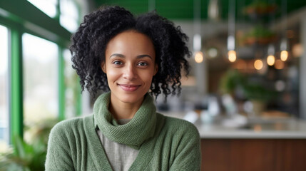 young adult woman with short dark curly hair hairstyle, slim, attractive beautiful beauty