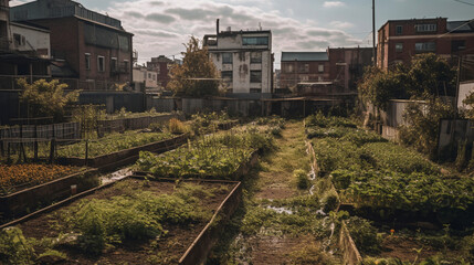 Fototapeta na wymiar organic urban farm
