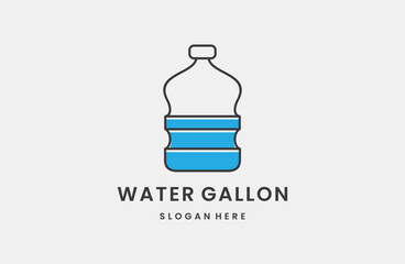 drink water gallon logo vector icon illustration
