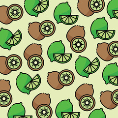 Lime and kiwi pattern design or background