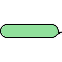 둥글고 긴 말풍선