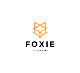 Modern flat and clean fox logo design