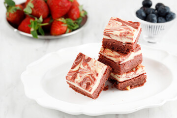 Red Velvet Cream Cheese Brownies