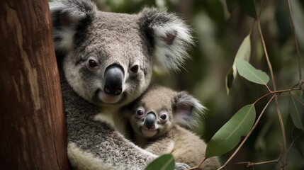 coala com seu bebê