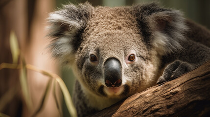 coala no fundo da natureza australiana, animais da austrália