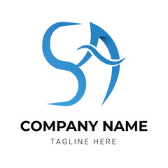 Letter gradient colorful logo design