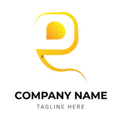 Letter gradient colorful logo design