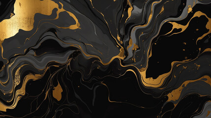 Fototapeta premium Vetor de fundo de textura de mármore preto e dourado de luxo. Design de textura de mármore panorâmico para banner, convite, papel de parede, cabeçalhos, site, anúncios impressos, modelo de design de e