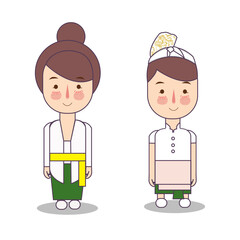 white color traditional dress native bali tribe form indonesian boy and girl couple temple costume wearing apparel hindu religion