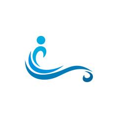 Obraz premium logo design, vector, icon, logo, design, modern, water, waves, people, abstract
