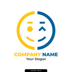 Logo Abstract character illustration logo template in trendy style