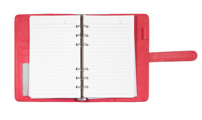 notebook with red cover