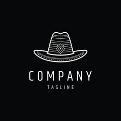 Sombrero, Mexican hat logo design vector illustration