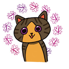 cat cartoon cute