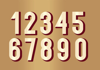 Retro font, numbers font