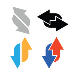 Arrows heat and cool background set