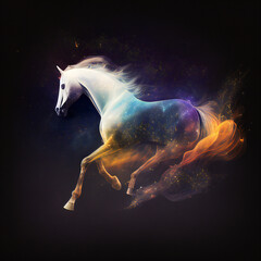 Obraz na płótnie Canvas Magical horse running art