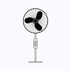 The fan icon vector file illustration is a visually captivating representation that showcases the elegance and functionality of a fan in a digital format. Eps 10