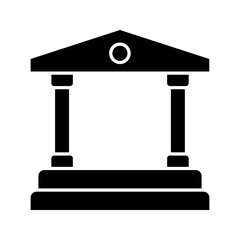 Bank building icon color editable