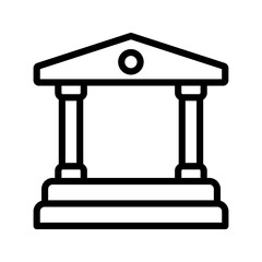 Bank building icon color editable