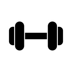 Dumbbell for gym icon color editable