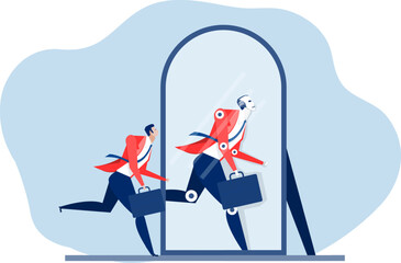 human working artificial intelligence concept  vector illustrator