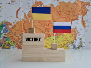 Ukraine victory over Russia in war. Strong Ukraine and Kyiv against the Russian