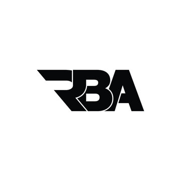RBA letter monogram logo design vector