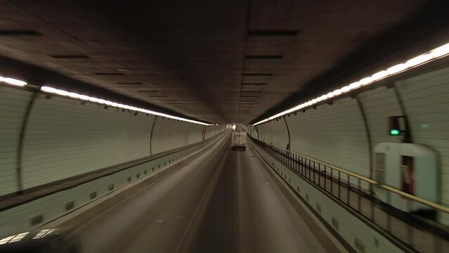 An Underwater Road Tunnel that Connects the Provinces of Entre Rios and Santa Fe in Argentina, crossing the Parana River. 