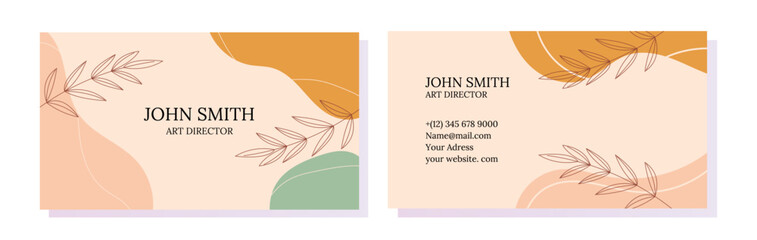 abstract bohemian style namce card business card