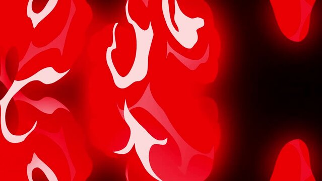 red fire cartoon animation transition on black background