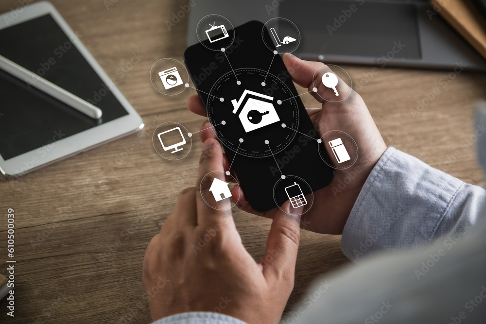 Aufkleber home control smart phone monitoring and mobile application control system technology, remote system 