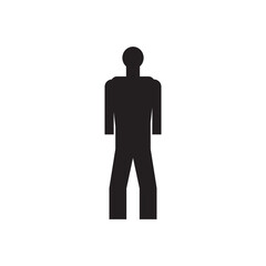 MALE PEOPLE icon silhouette design template vector