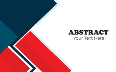 Minimalist background, creative concept, modern diagonal abstract background. Geometric elements. Blueand red oblique lines & triangles. vector stock illustration