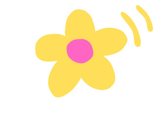 Doodle Handdrawn Colorful Flower