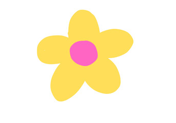 Doodle Handdrawn Colorful Flower