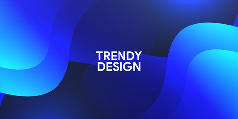 Abstract modern colorful gradient blue curve background