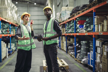 Warehouse supervisor uses two way radio for seamless communication and connectivity with staff across various departments.Perform daily inventory monitoring and updates, order new parts as needed