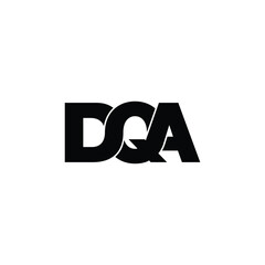 DQA letter monogram logo design vector