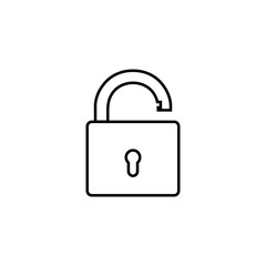 Lock line icon, logo vector
