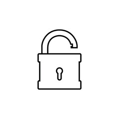 Lock line icon, logo vector