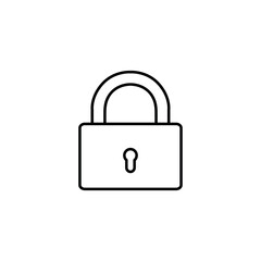Lock line icon, logo vector